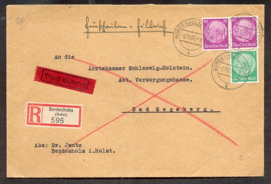 Dr-Weimar 524 Express Registered Letter (G0455)