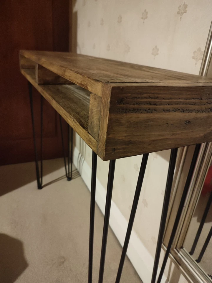 Beautiful Console Hall Table with storage made from Reclaimed Wood FreeDelivery - Image 2 of 4