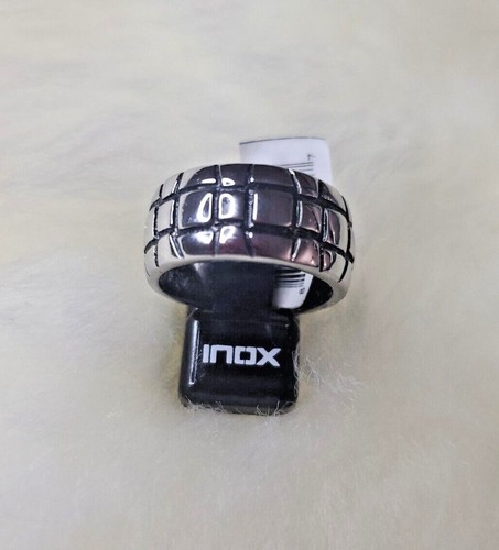 Inox Stainless Steel Black Woven 10mm Basket Ring SZ 9, 10, 11, 12 FR7931 - Picture 8 of 11