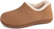 Women's Cozy Memory Foam Loafer Slippers Fleece Lining Closed Back House Shoes