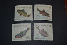 BELGIUM SCOTT #1383-1386 VARIOUS FISH MNH SET OF 4
