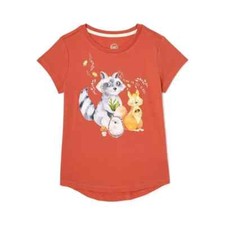 Wonder Nation Youth Girls Raccoon Squirrel Be Kind To All Kinds Shirt NWT Large