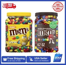 2 Pack M&M's Peanut Chocolate & Milk Chocolate - Pantry Size Candy, 62 oz Each