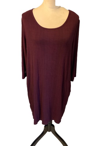 Kathrine Barclay Fall Dress Burgundy Knee Length XL