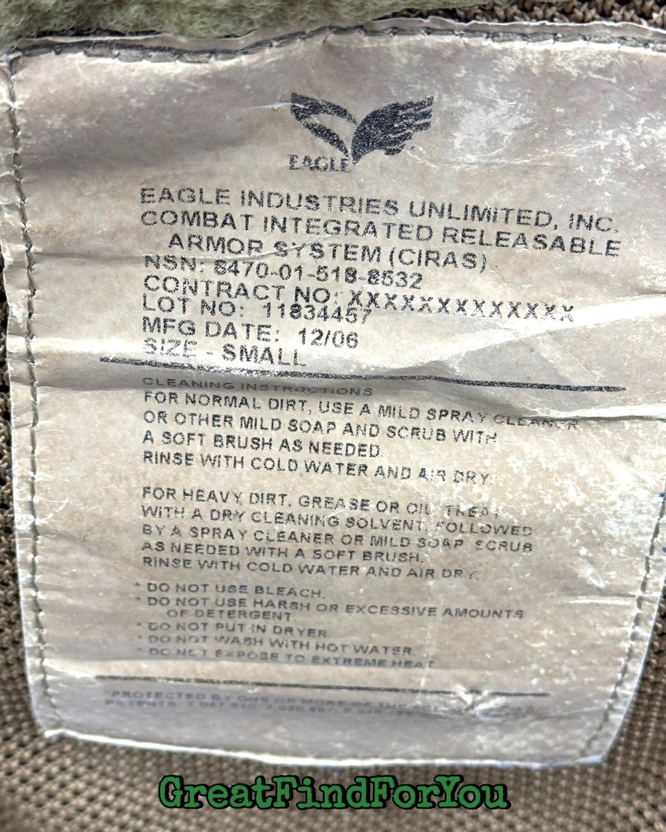 EAGLE INDUSTRIES (LAND) COMBAT INTEGRATED RELEASABLE ARMOR Eagle