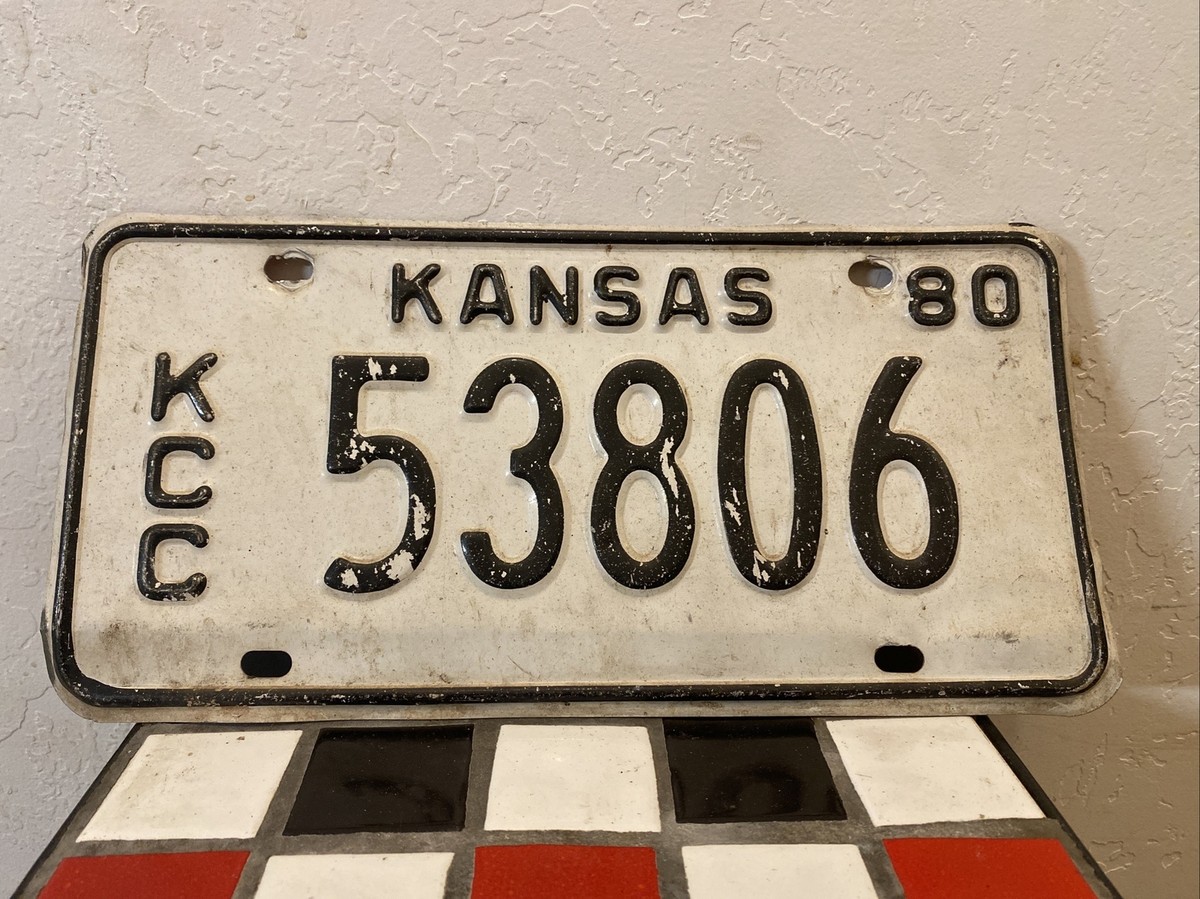 【ヴィンテージ】KANSAS’66 ナンバープレート Kansas Route 66 personalized license plate