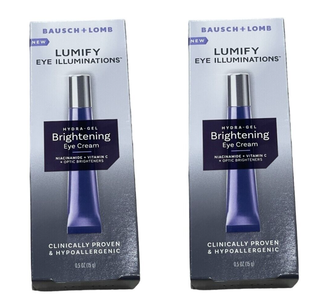 2 Bausch + Lomb Lumify Eye Illuminations Hydra Gel Brightening Eye