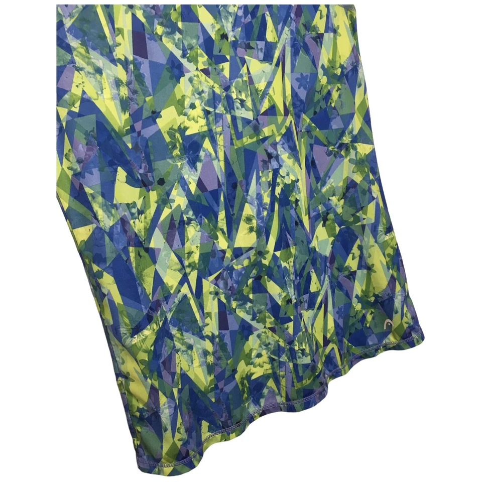 HEAD 网球赛车运动大圆领夏季背心标志绿色蓝色 M — 第 3/4 张图片