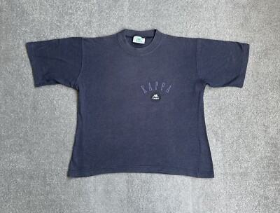 KAPPA Herren Vintage T-Shirt Small Oversize Fit Classic Relaxed Logo 9902 Blau