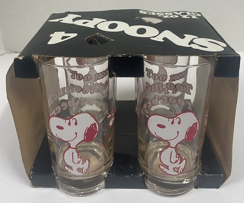 Juego de 4 vasos vintage de cerveza de raíz de 12 oz de 5 3/4" Peanuts SNOOPY - Imagen 2 de 7