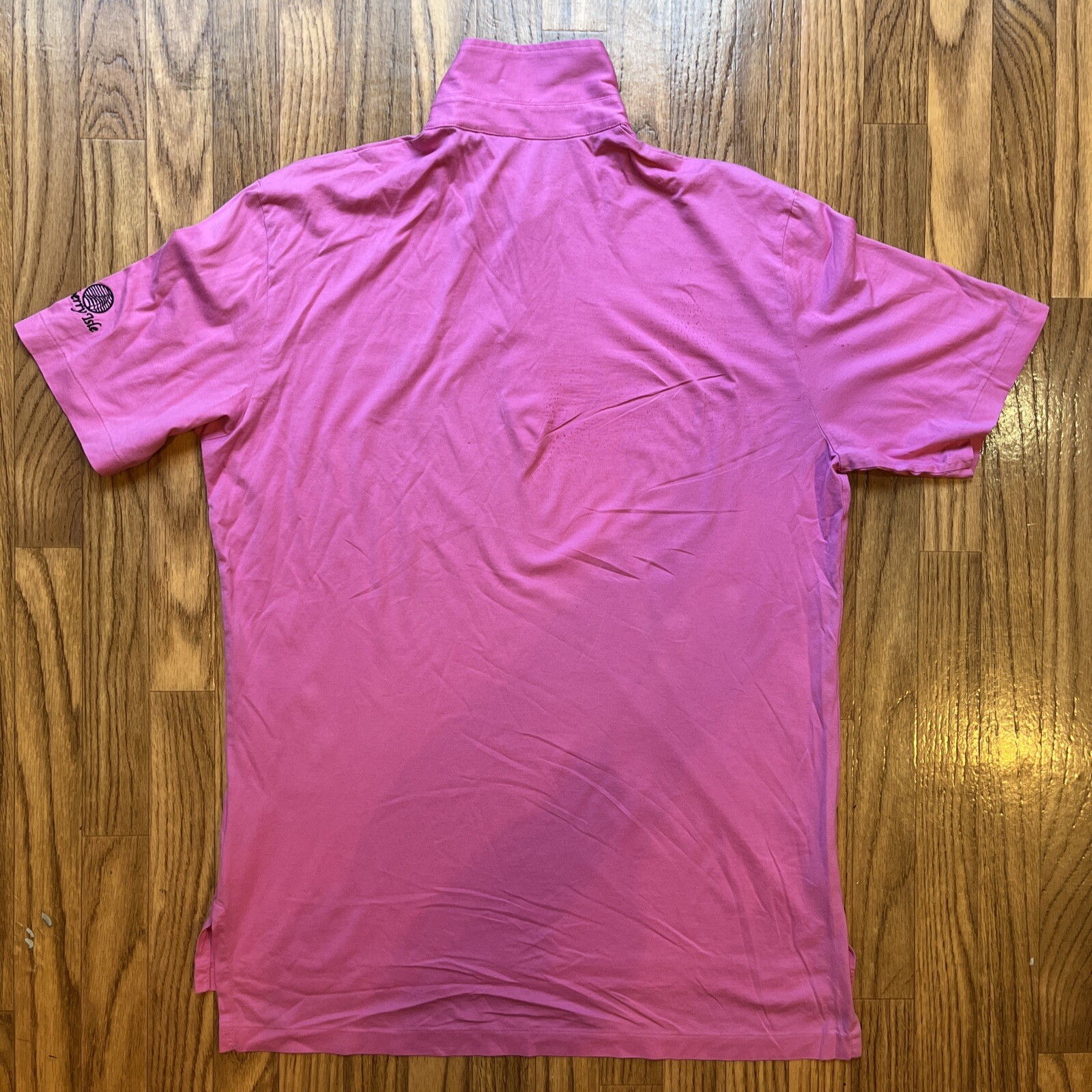 Polo Golf Ralph Lauren Polo Rugby Shirt; Uomo Large; Rosa Tinta Unita; Logo Pony