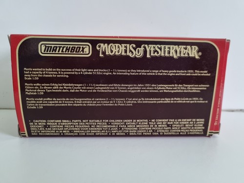 Matchbox Models of Yesteryear Y31-B 1931 Morris Courier WEETABIX yellow truck - Picture 2 of 6