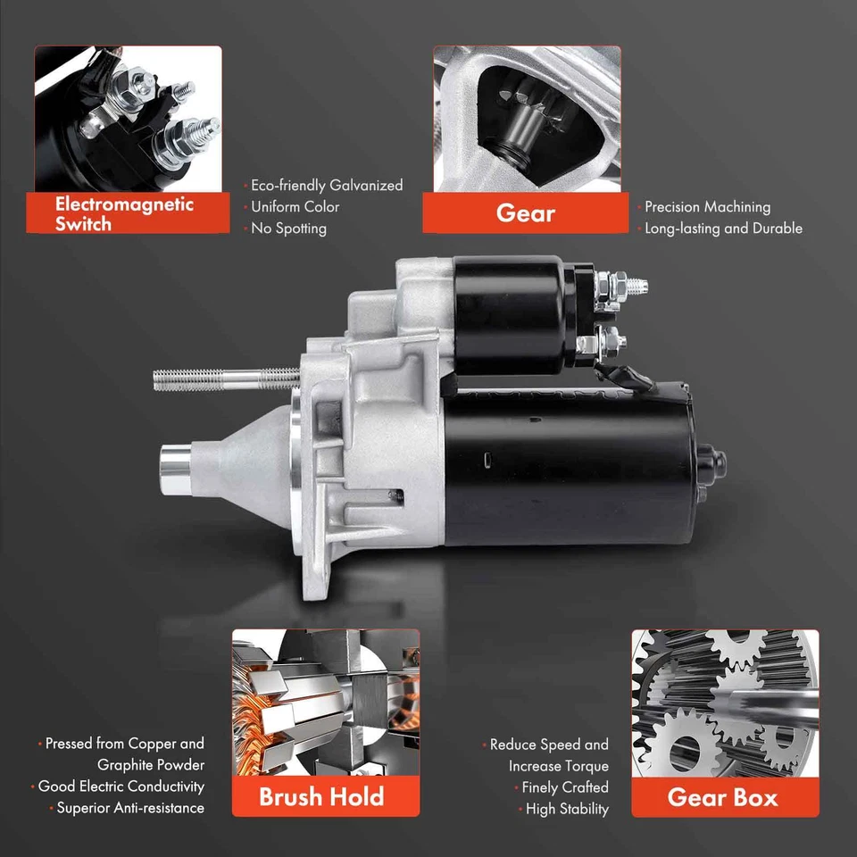 Motor De Arranque para Dodge Charger Chrysler Town & Country Plymouth 1.4kW/12V CW 9T Foto 4 de 4