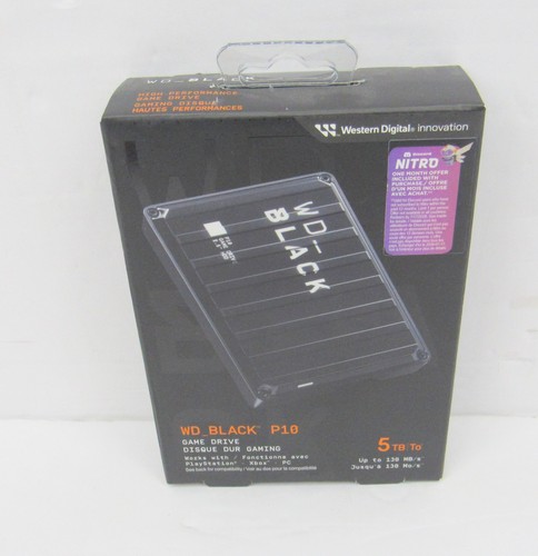 WD Western Digital WD_BLACK P10 5TB Game Drive WDBA3A0050BBK-WEWM (NEW SEALED)
