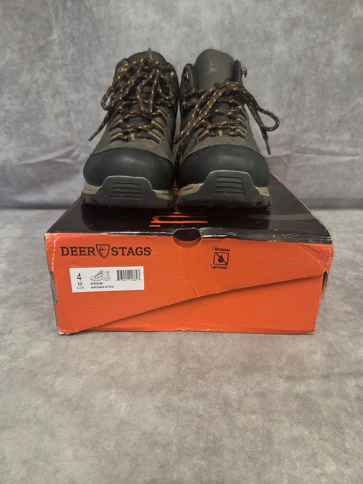 Deer Stag Boys SZ 4 Brn Hiking Boots - Image 3 of 4