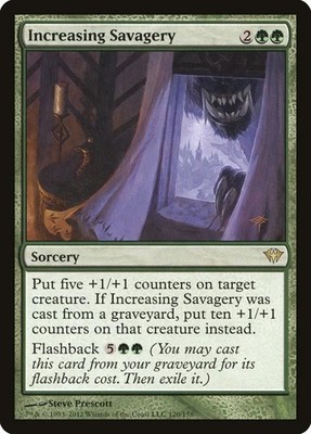 Increasing Savagery - Foil Dark Ascension HP MTG