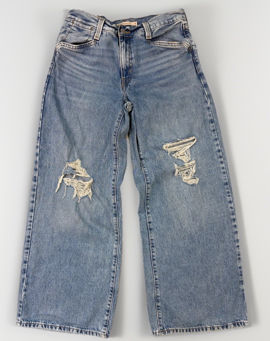 Levi’s 94 Baggy Wide Leg Jeans Mid Rise Women’s 30x30 Medium Wash Denim