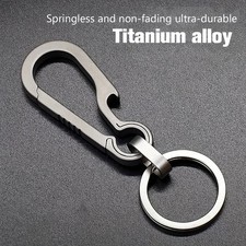 Titanium Carabiner Keychain Buckle Clip Small Strong Key Ring Holder Spring Hook