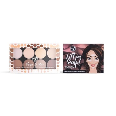 W7 Lift & Sculpt, Shape & Glow Set 1 Count (Pack of 2), & Smooth 
