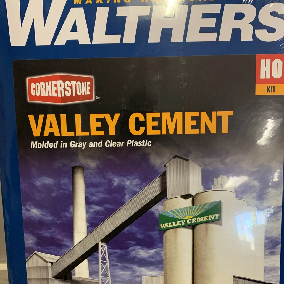 HO Scale Walthers Cornerstone 933-3098 Valley Cement Plant Complex Building Kit - Image 2 of 4