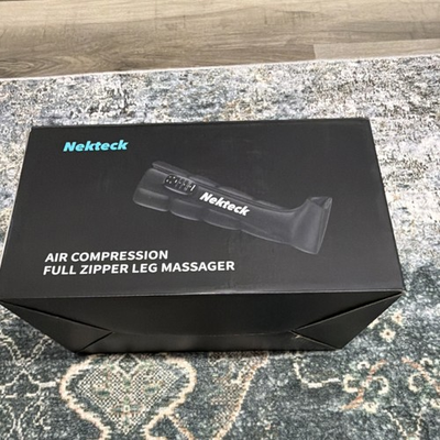 #ad Nekteck Leg Massager Black Air Compression Full Zipper 6 Modes USB Charging $49.99