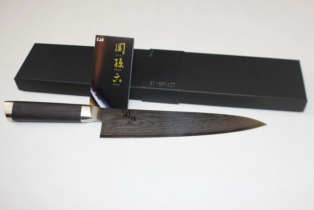 KAI Seki Magoroku Damascus AE5205 Chef's knife 210 mm Gyuto VG-10 core
Opens in a new window or tab