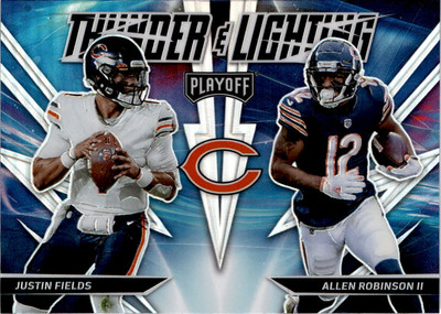 2021 Playoff #TL-19 Justin Fields / Allen Robinson Thunder & Lightning Silver