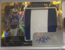 Adonai Mitchell /25 RPA - Cracked Ice Fractal - Panini ONE 2024 - RC Patch Auto