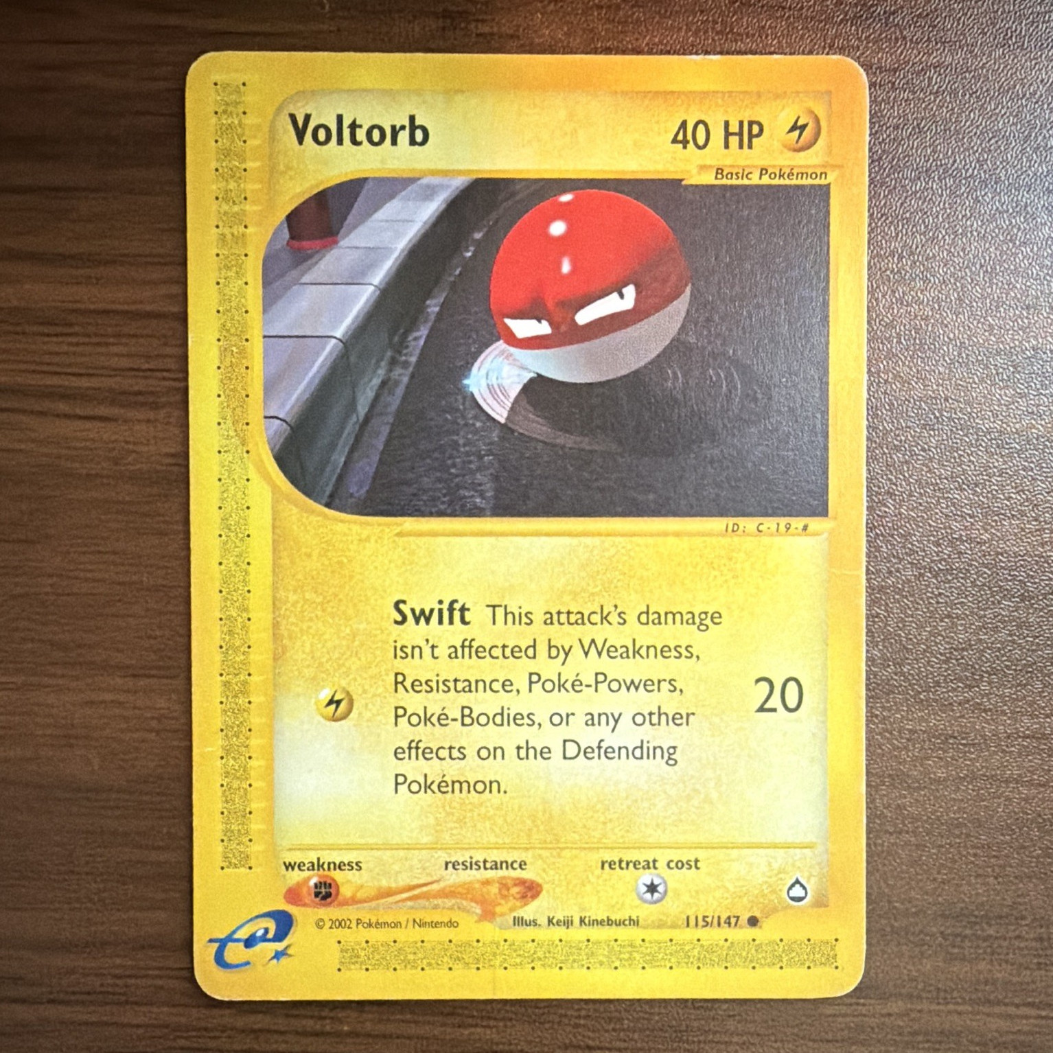 Pokemon Voltorb 115/147 Aquapolis e-Reader Regular Common Basic 40 HP English