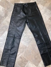 GAP Item #25 Black Leather  Pants 30x29  Styled like 50's Iconic jeans Mint