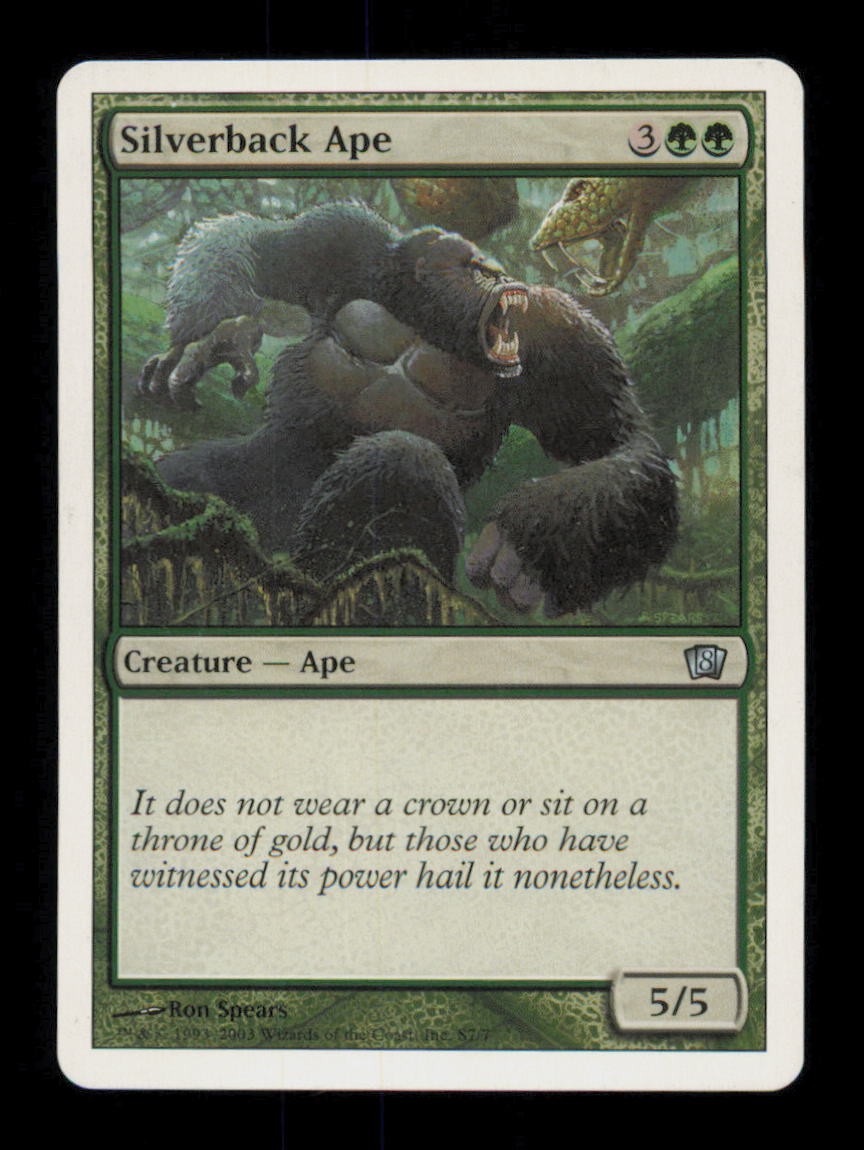 Silverback Ape S7 Uncommon 8th Edition Magic: The Gathering Lightly Played