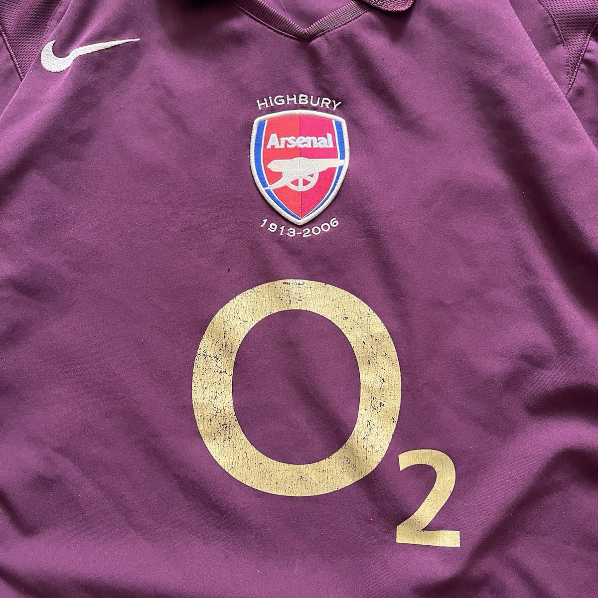Arsenal Highbury 2005/06 Nike Home Jersey O2 Men's L-XL 1913–2006
