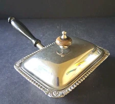 FB Rogers Small Silent Butler/Server Silver On Copper