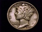 1929-S  Mercury Dime, Fine Grade.
