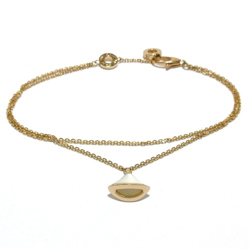 Auth BVLGARI Diva Dream 350585 18K Rose Gold White Mother of Pearl N4P8Y3