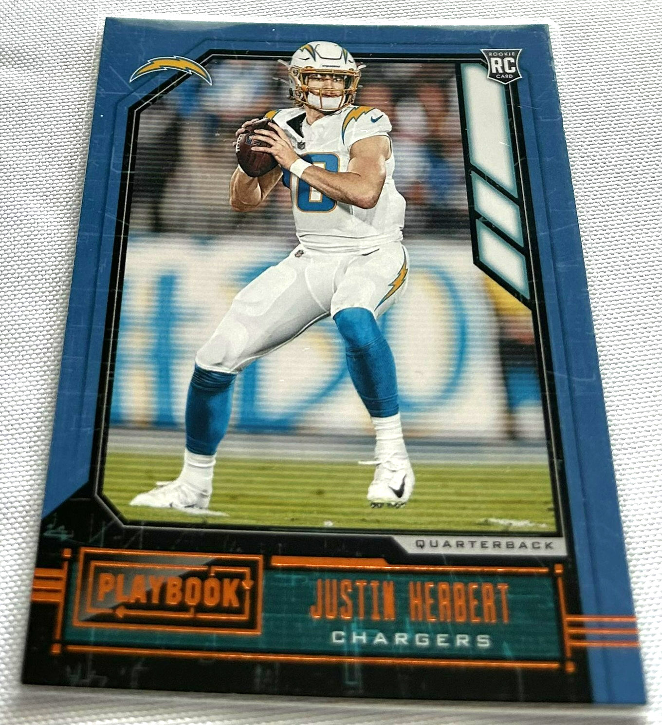 2020 Panini Playbook Football Justin Herbert Los Angeles Chargers Orange RC #103