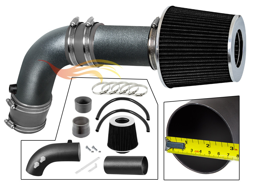 Xyz Rw Grau RAM Luft Ansaug Set + Filter Für 2003-2006 Accord Non-Maf 2.4L 4-Cyl
