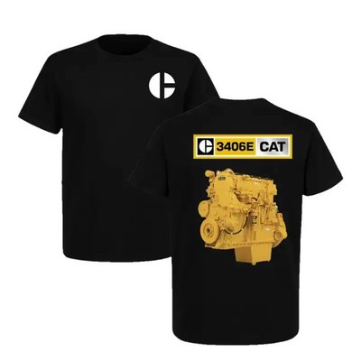 CAT 3406E Engine T-Shirt, Vintage Truck Mechanic Graphic Tee, Diesel Engine
