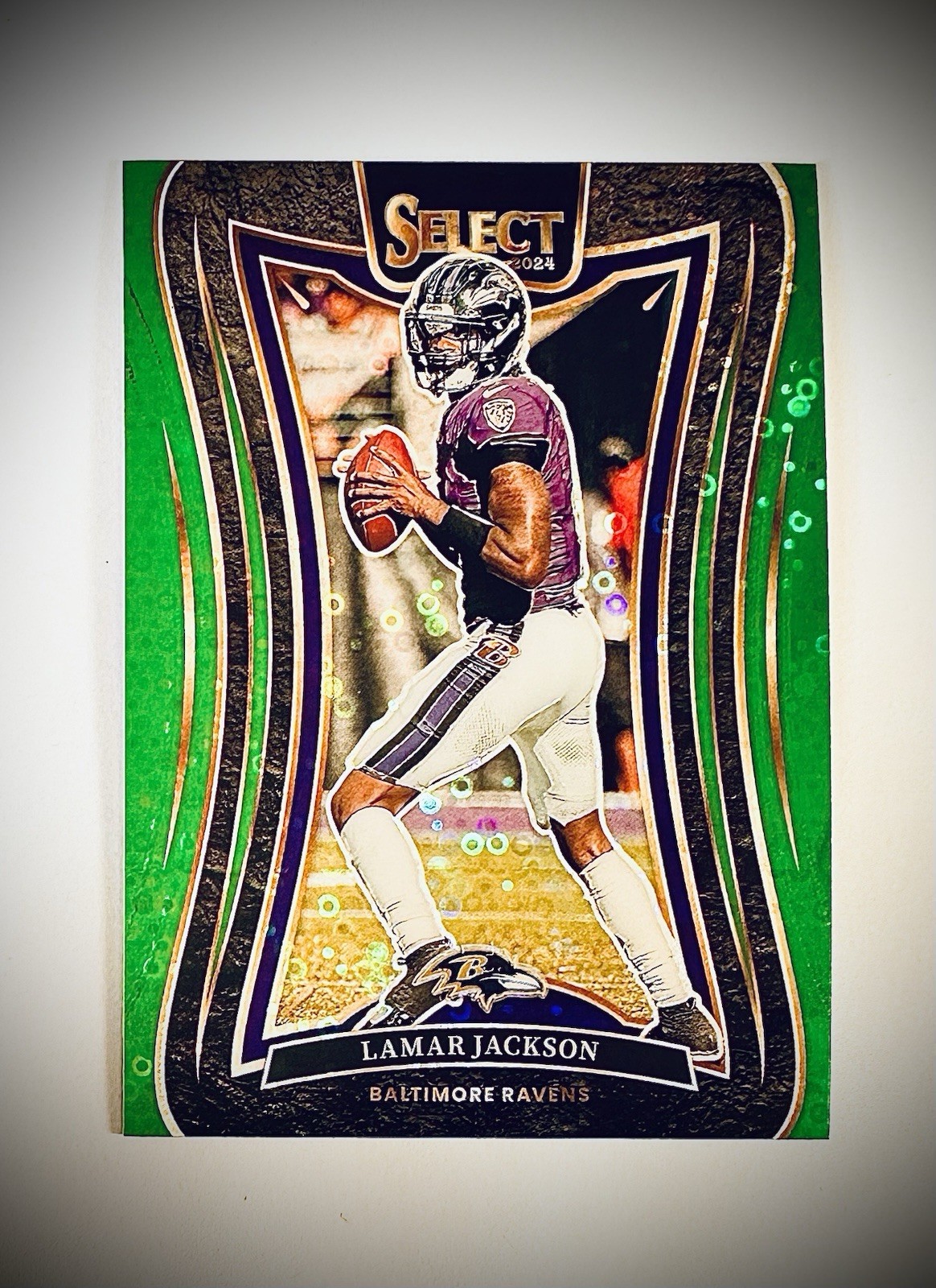 LAMAR JACKSON💎/5💎2024 Select Suite Level Green Disco #386~NM/Better~Ravens