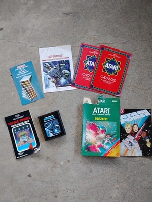 Vintage Atari 2600 Game Manuals Box Variety