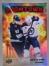 2025-26 Upper Deck Series 2 Hockey Jack McBain Boomtown RED /199 #BT-8