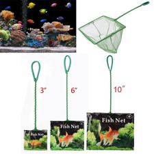 10 Inch Aquarium Fish Net - Soft Nylon Mesh Rust Resistant Handle for Easy Use