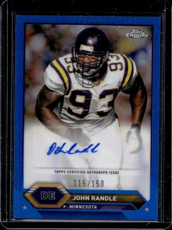 2023 Topps Composite John Randle Chrome Auto Autograph Blue #/150 Vikings