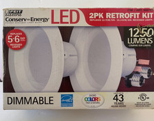Feit Electric Led 2pk Retrofit kit 1250 Lumens Dimmable 5-6" Recessed Lights