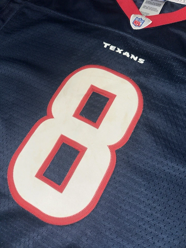Camiseta de fútbol americano Reebok Houston Texans David Carr #8 para niños talla XL 18-20 NFL Foto 2 de 4
