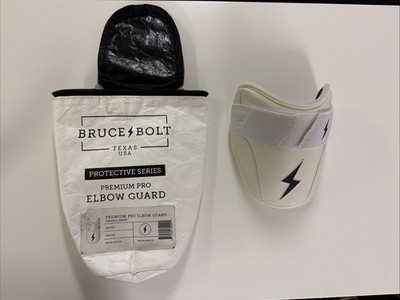Bruce Bolt Premium Pro Elbow Guard Youth White