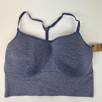 VS PINK Active Women's Seamless Lightly Lined Breathable Pad Gray Blue Size XL