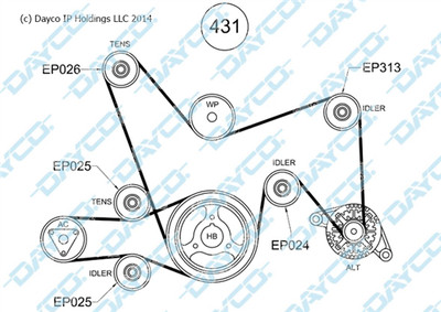 DAYCO BELT PULLEY 7pcs KIT for HOLDEN COMMODORE 05/13-09/15 6.0L V8 16V VF L77