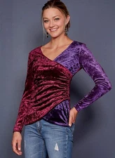 McCall's Sewing Pattern Misses' Tops Size S-M-L-XL, Various Colours