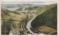 Vintage Postcard Niles Canyon, California, on line of Western Pacific Railway